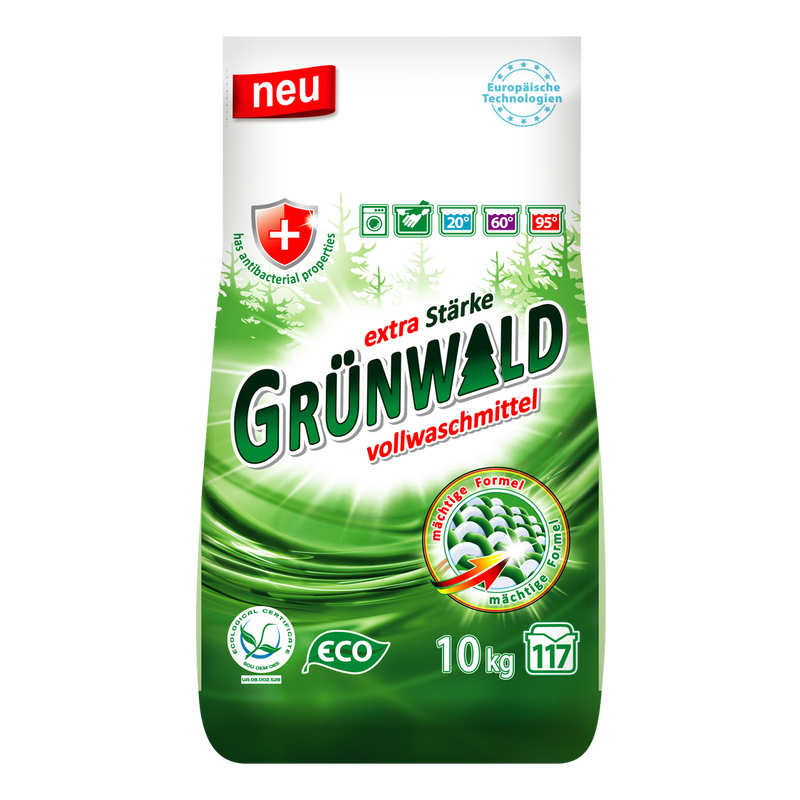 Порошок пральний універсальний GRÜNWALD Гірська Свіжість, 10 кг